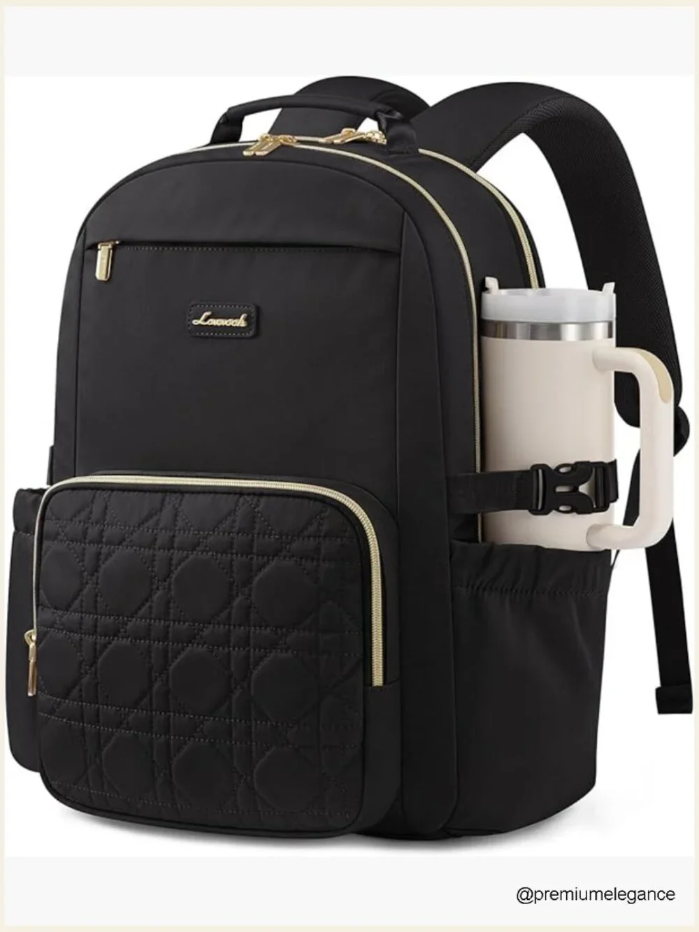 Laptop Backpack for Women 15.6 Inch Work Travel Backpack with Large Cup Pocket